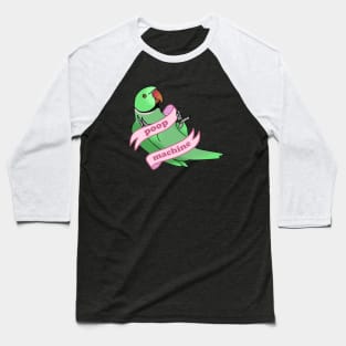 Poop Machine Green Ringneck Baseball T-Shirt